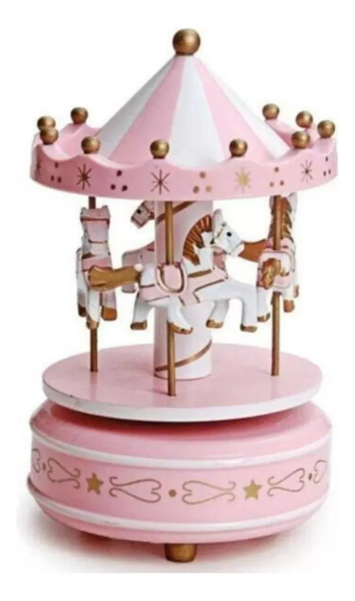 Carrusel Musical En Madera Diferentes Colores