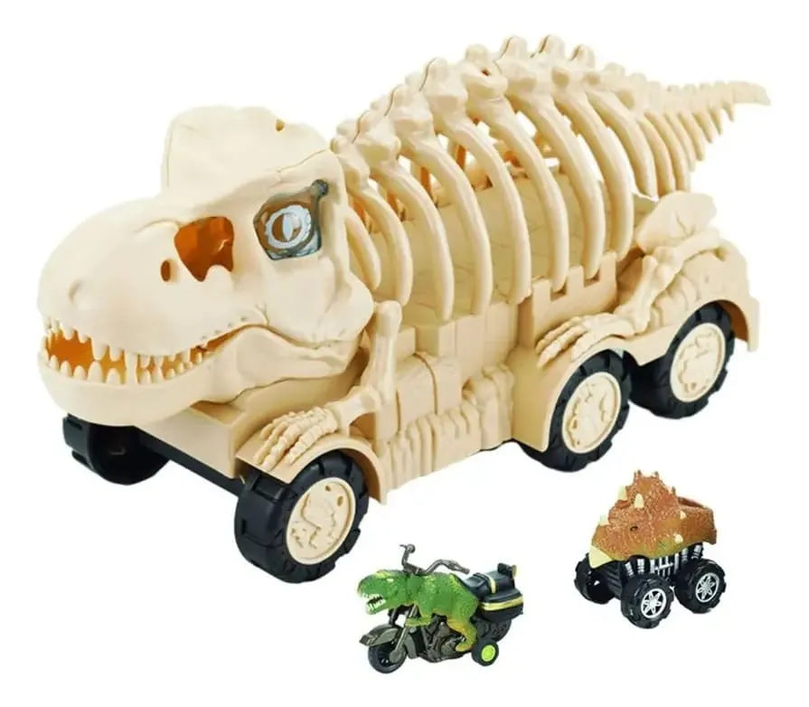 Camión De Dinosaurio Trex Luz Y Mini Dinosaurios