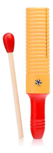 Instrumento Musical Infantil Guiro Rasca De Madera