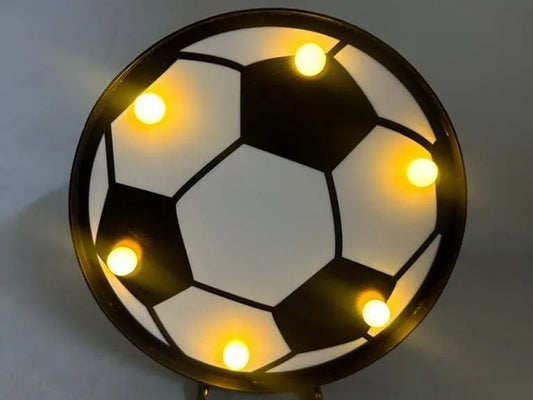 Veladora Luz Calida Pelota De Fútbol 17cm