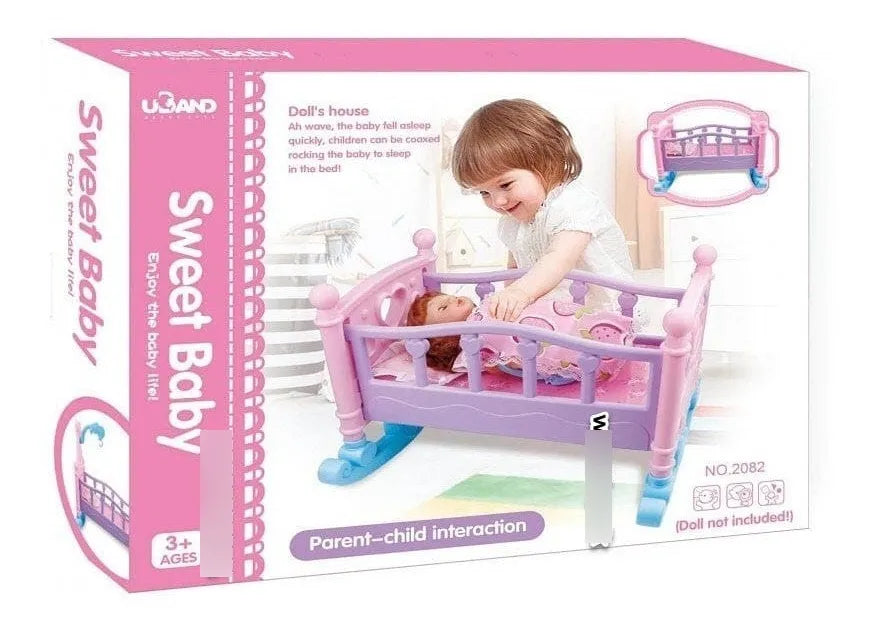 Cama Cuna Mecedora Para Muñecas De Juguete