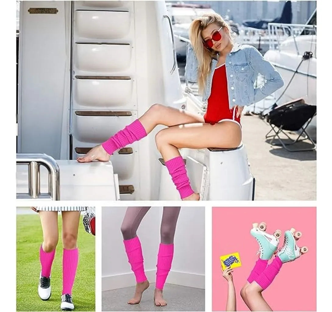 Medias Calentadores Fluo Disfraz Cosplay