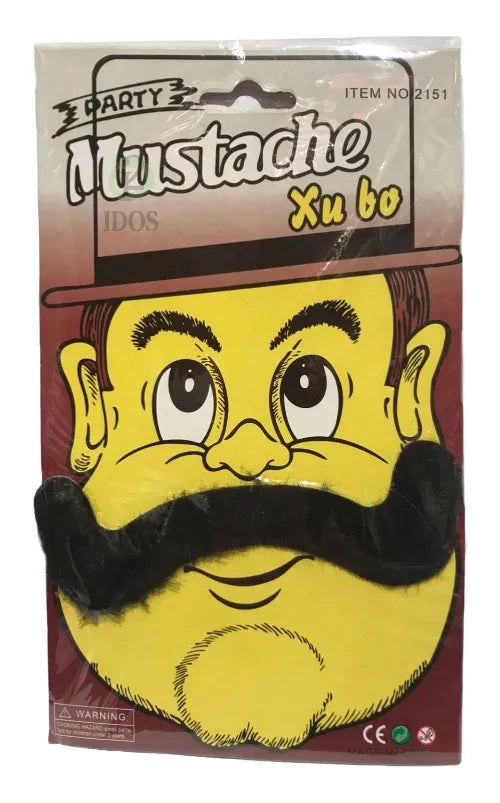 Bigote Postizo Individual Color Negro