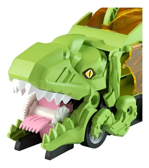 Camion De Dinosaurio Con Porta Autos Y Rampa 33cm