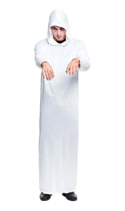 Disfraz Túnica Blanca O Negra Con Capucha