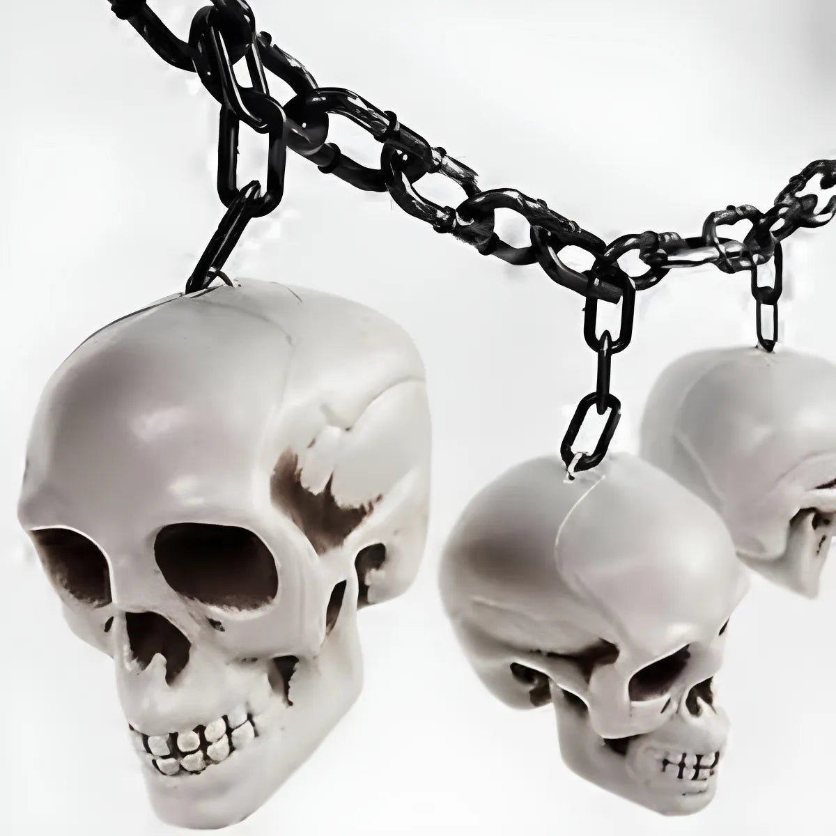 Decoración Halloween Cadena De Calaveras 5pc 110cm