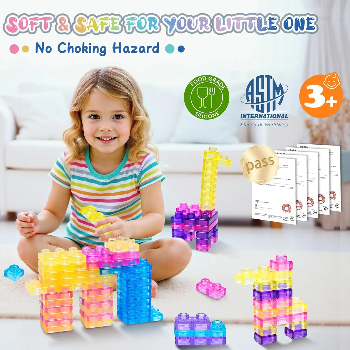 Bloques De Construccion Blandos Gelatina 40pcs