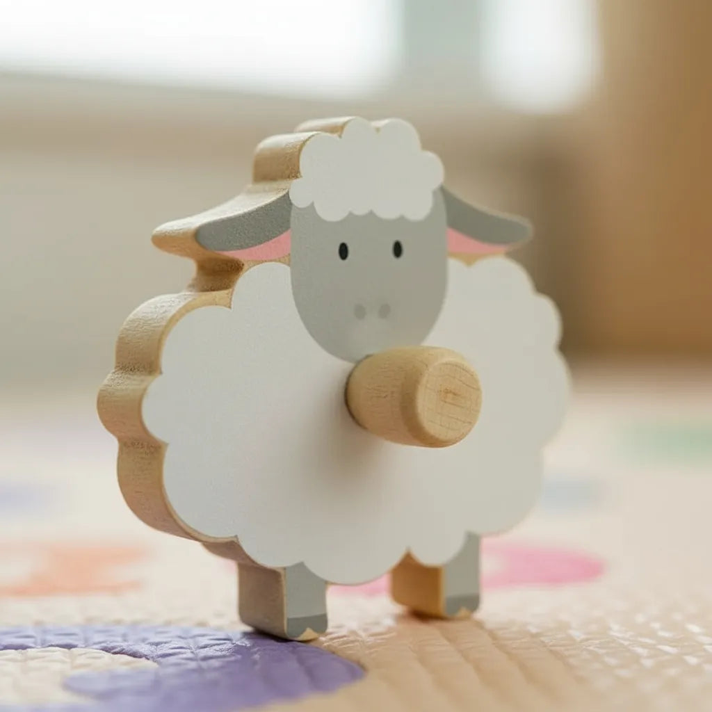 Juego Encastre En Madera Animales Granja Montessori