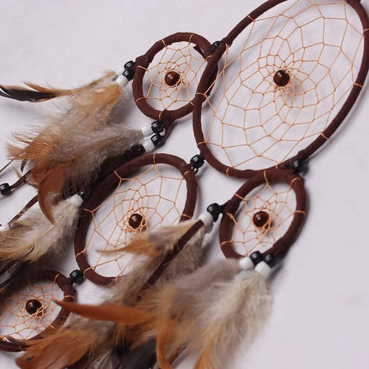 Atrapasueños Triple Grande 16cm 5 Aros Decoración