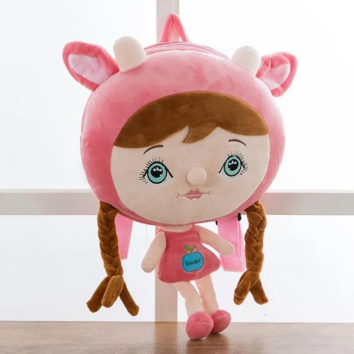 Peluche Mochila Infantil Muñeca 35cm 2 Modelos