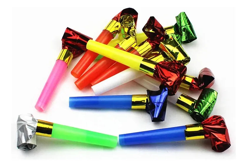 Silbato Espanta Suegras Pack X100 Metalizado