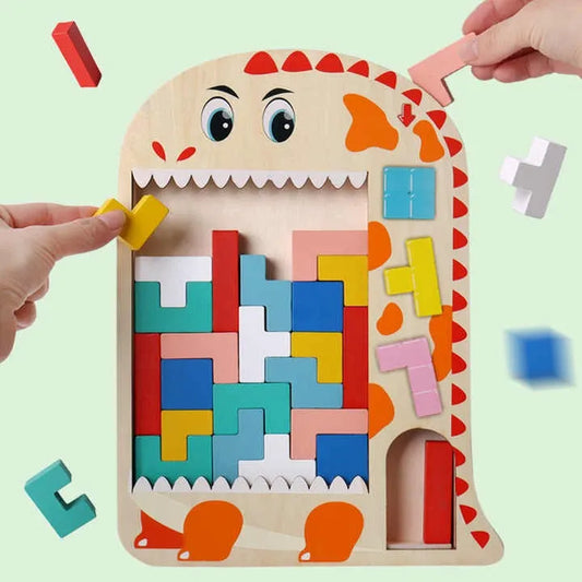 Bloques En Madera Montessori Marco Animal Tetris