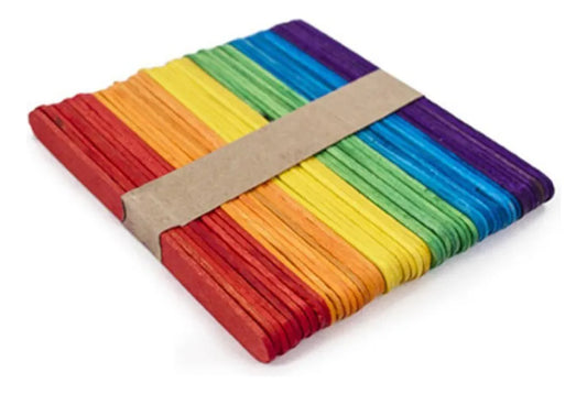 Palito De Helado De Colores Pack X50