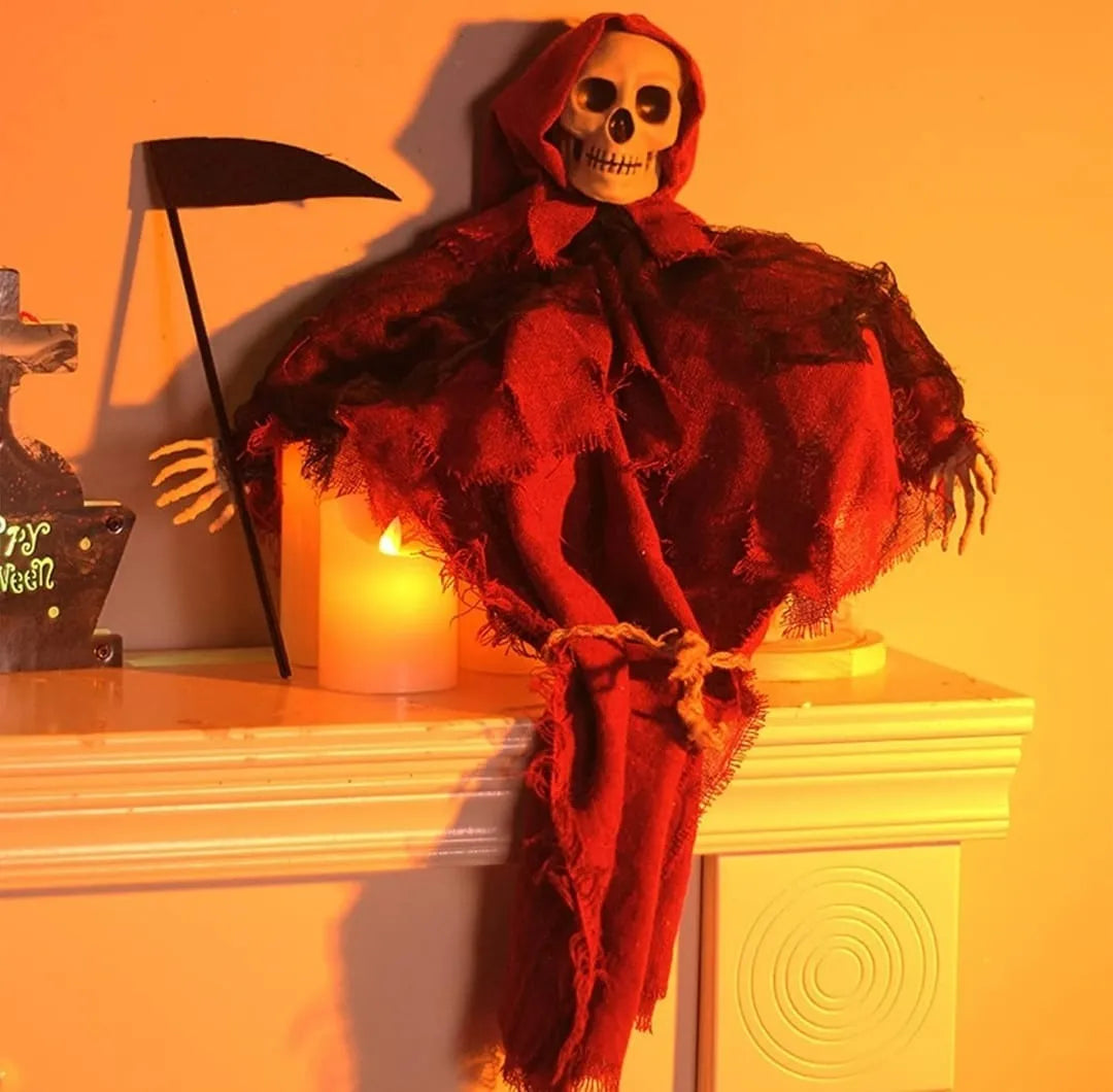 Esqueleto Colgante La Muerte En Rojo 60x40 Cm
