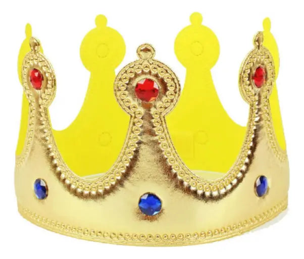 Capa Y Corona Para Disfraz De Rey O Príncipe Rojo