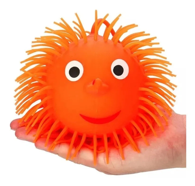 Squishy Erizo Colgante Con Luz Peludo X2 Unidades