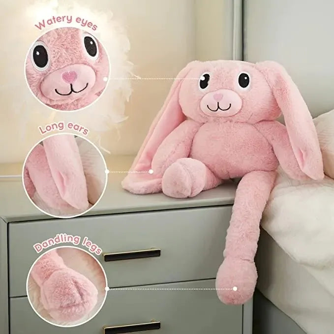 Conejo De Peluche 80 Cm De Largo Únicos Suaves