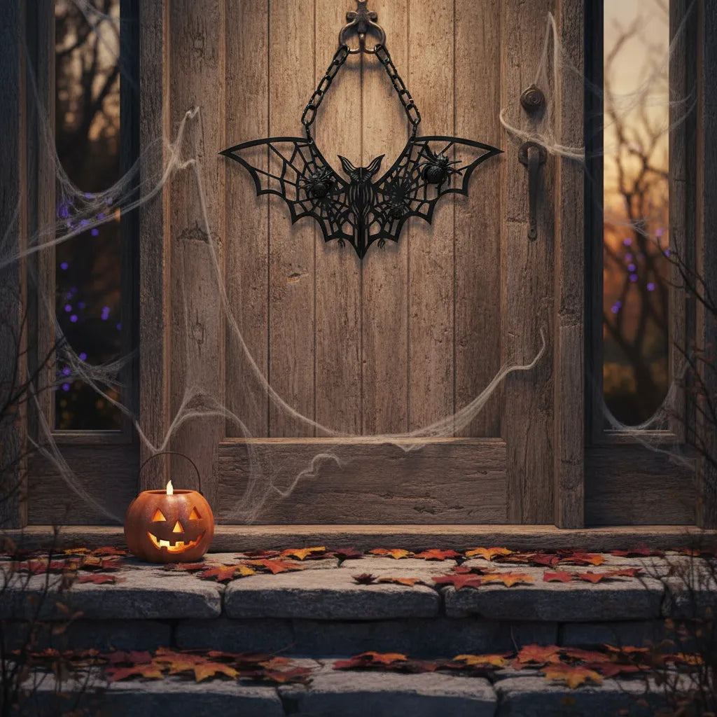 Murcielago Plástico Para Colgar 52cm Deco Halloween
