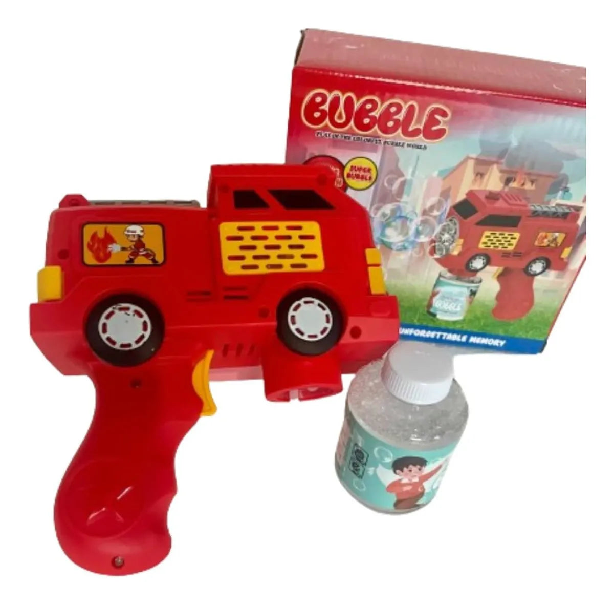 Burbujero Auto Bombero Automatico con Luces y Sonido