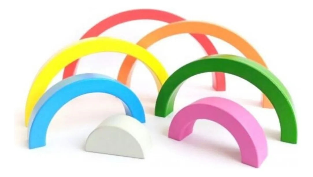 Arcoiris De Madera Waldorf Montessori 18cm