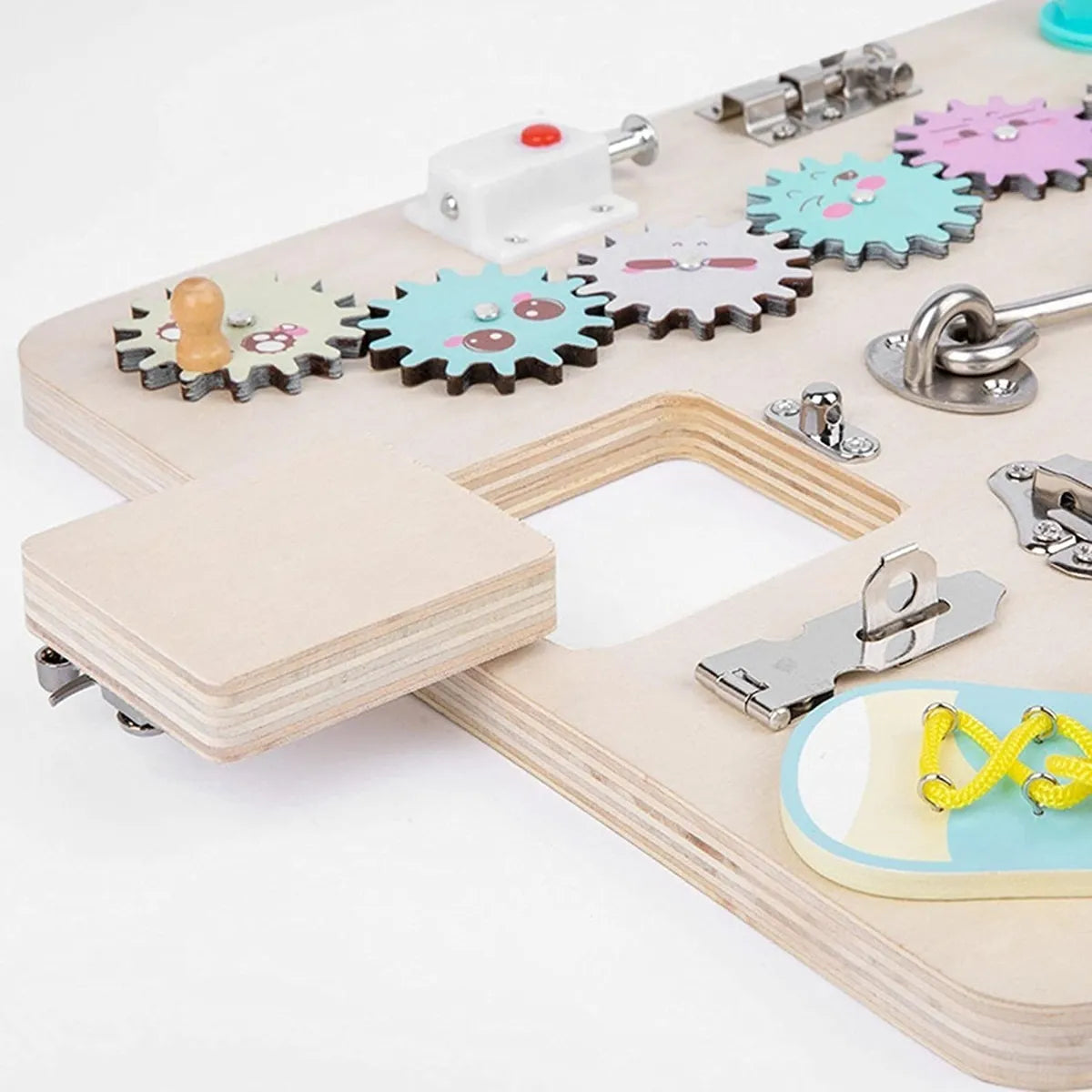 Tablero Multisensorial En Madera Montessori