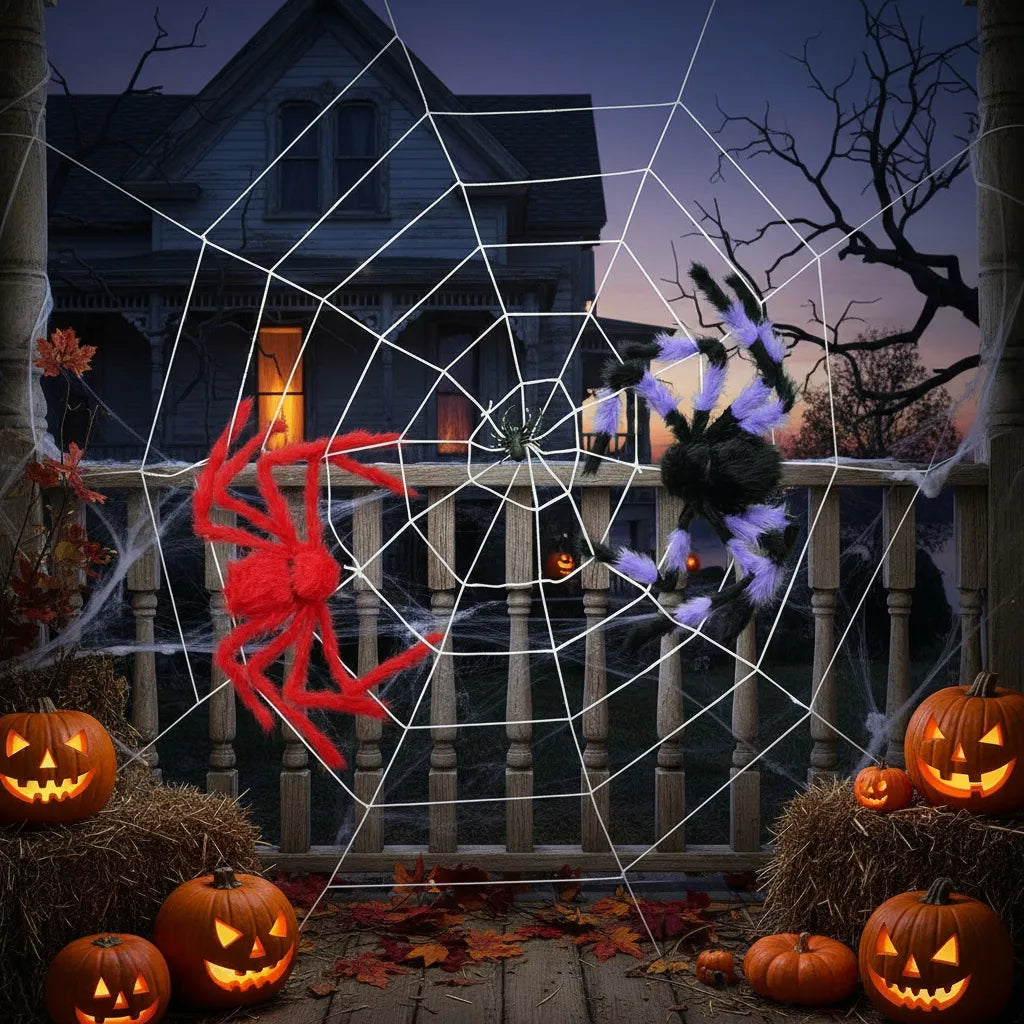 Telaraña Grande De 1.5 M Decoracion Halloween
