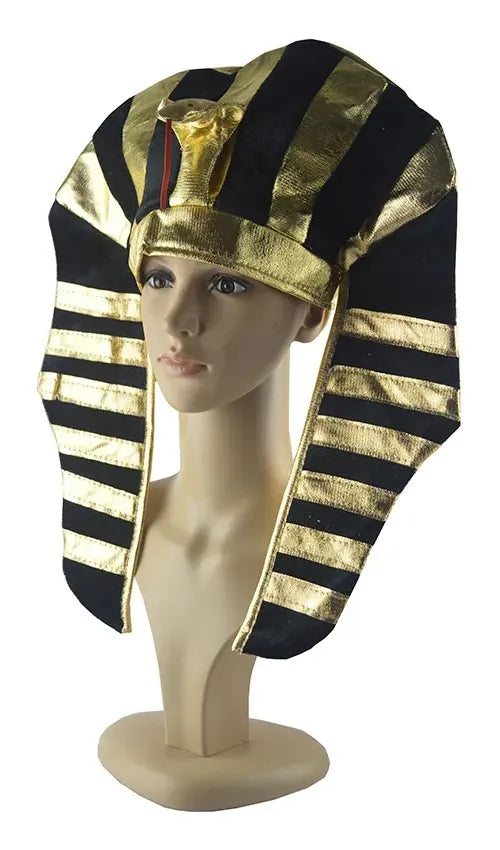 Set Rey Egipcio Faraón Bastón Gorra Disfraz Dorado