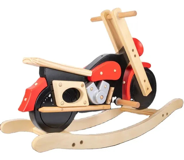 Moto Balancín Mecedora En Madera Infantil Única