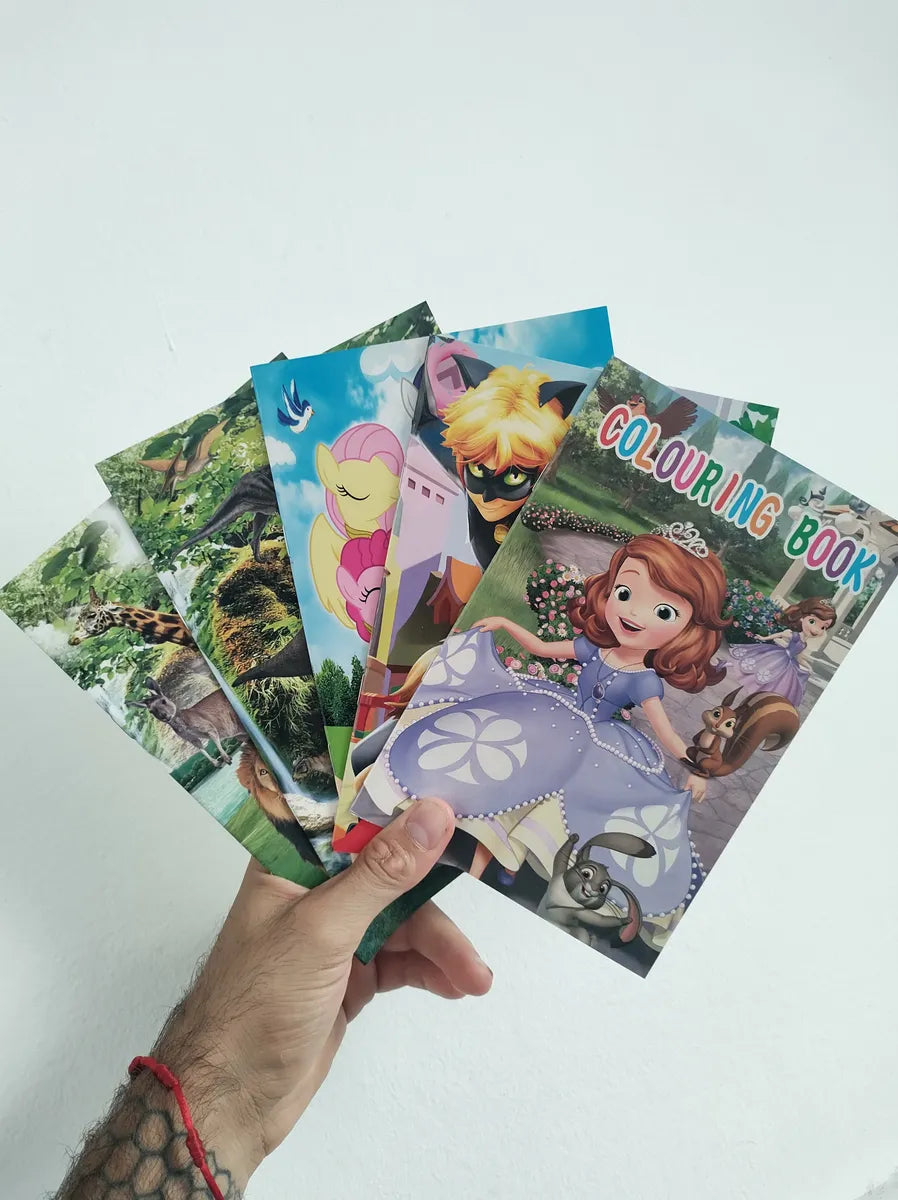 Libros Para Colorear Pack X12 Modelos + Stickers