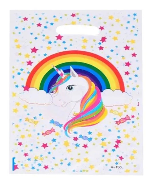 Bolsa De Nylon Para Sorpresita Unicornio Pack X20