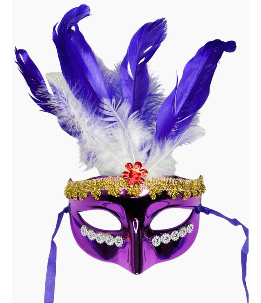 Antifaz Con Plumas Varios Colores