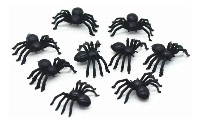 Arañas De Plástico Decorativas X12