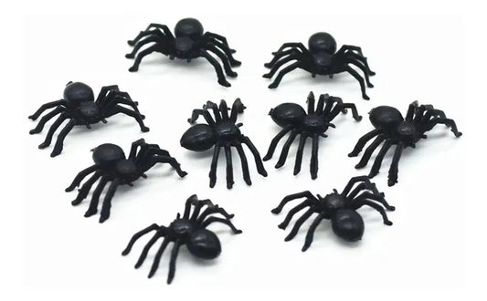 Arañas De Plástico Decorativas X12
