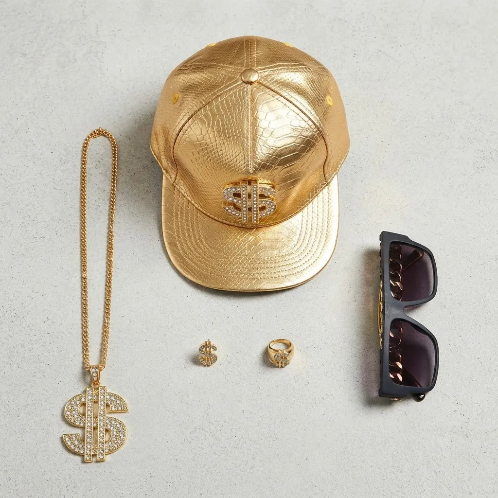 Disfraz Set De Accesorios De Rapero Hip Hop