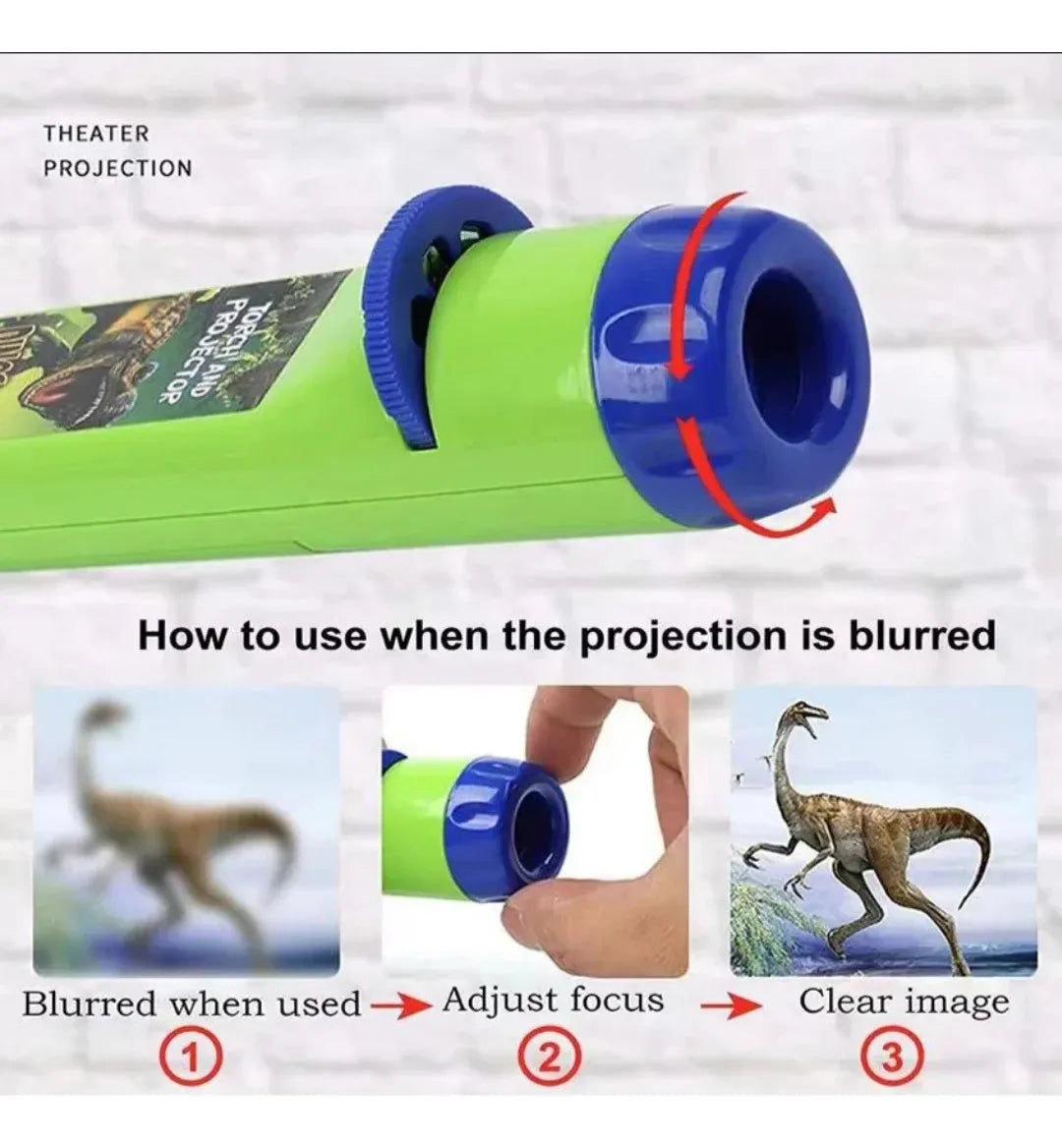 Linterna Proyector Infantil Dinosaurios 24 Imagenes