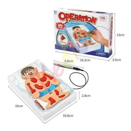 Juego Operation En Caja Didáctico Y De Bolsillo