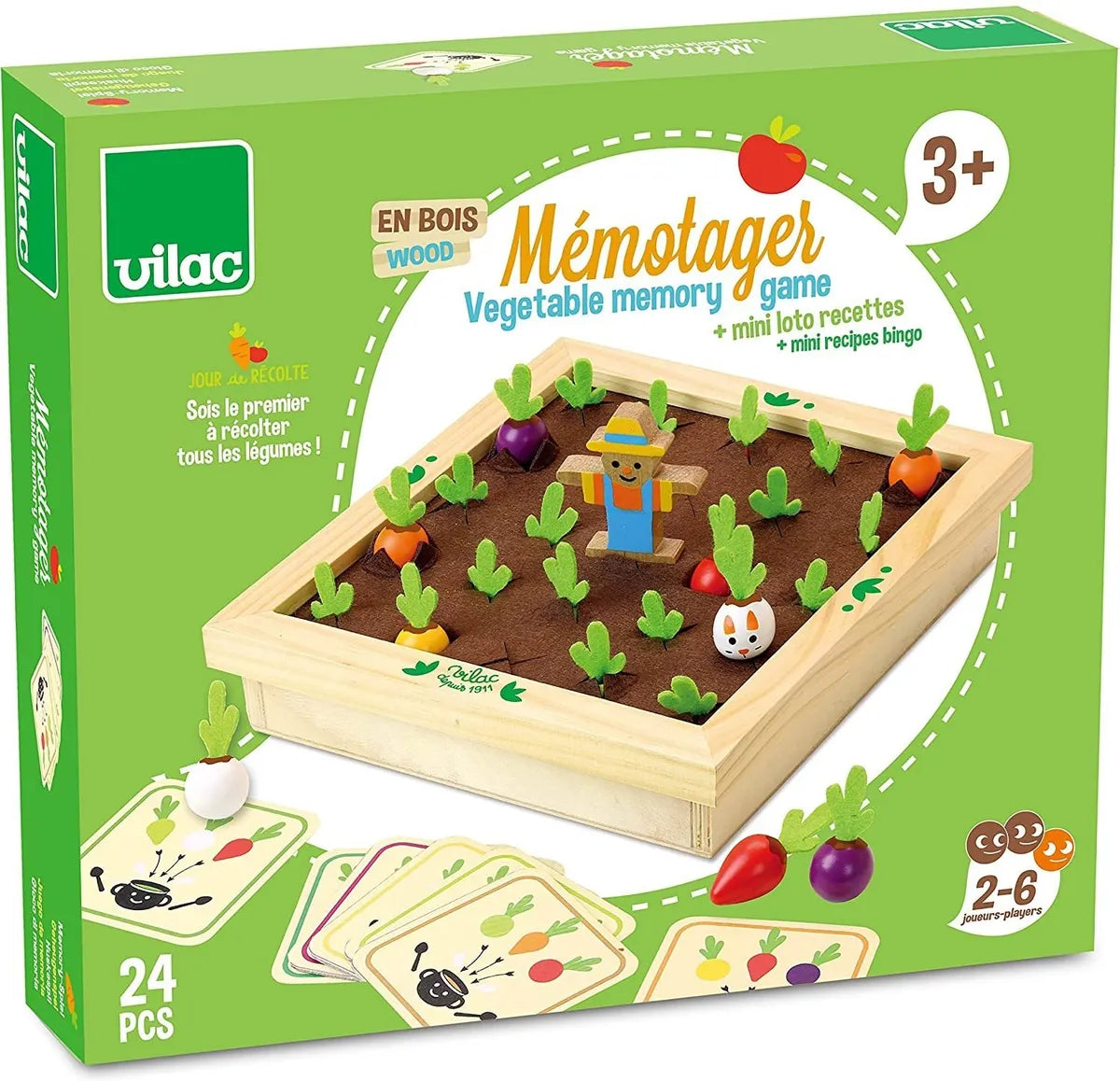 Juego De Memoria El Huerto En Madera
