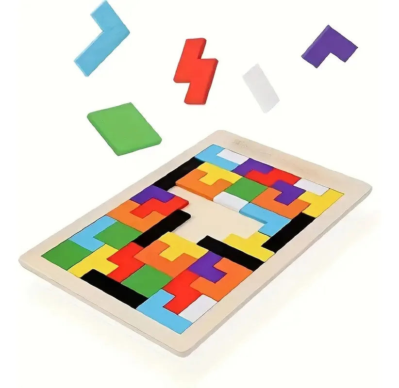 Tetris Puzzle En Madera 40 Pcs Montessori