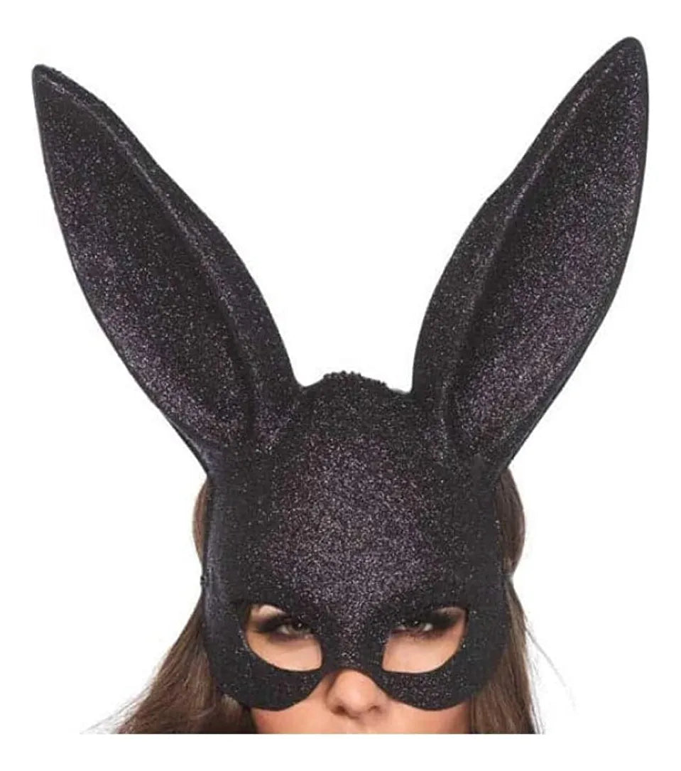 Máscara De Conejo Color Negro
