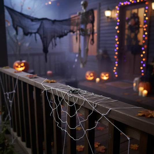 Telaraña Grande De 1.5 M Decoracion Halloween