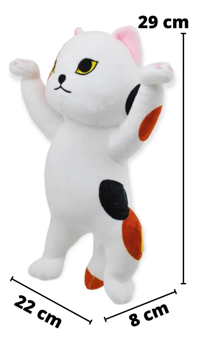 Peluche Gato Reguetower Tiktok 29cm Marrón Y Blanco