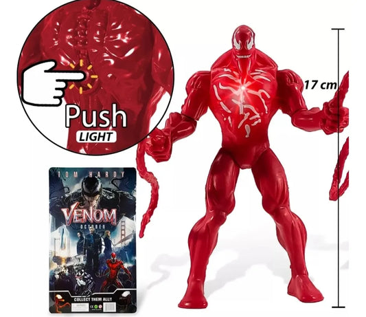 Muñeco Figura De Acción Carnage 17cm Luz Artículado