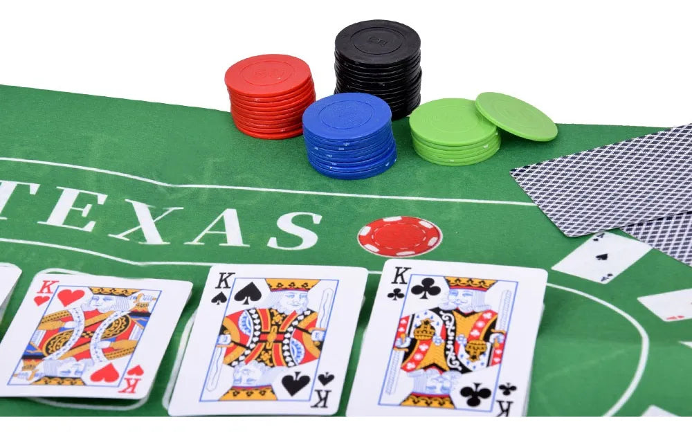 Set 2 En 1 Poker Y Blackjack Con Cartas Y Fichas