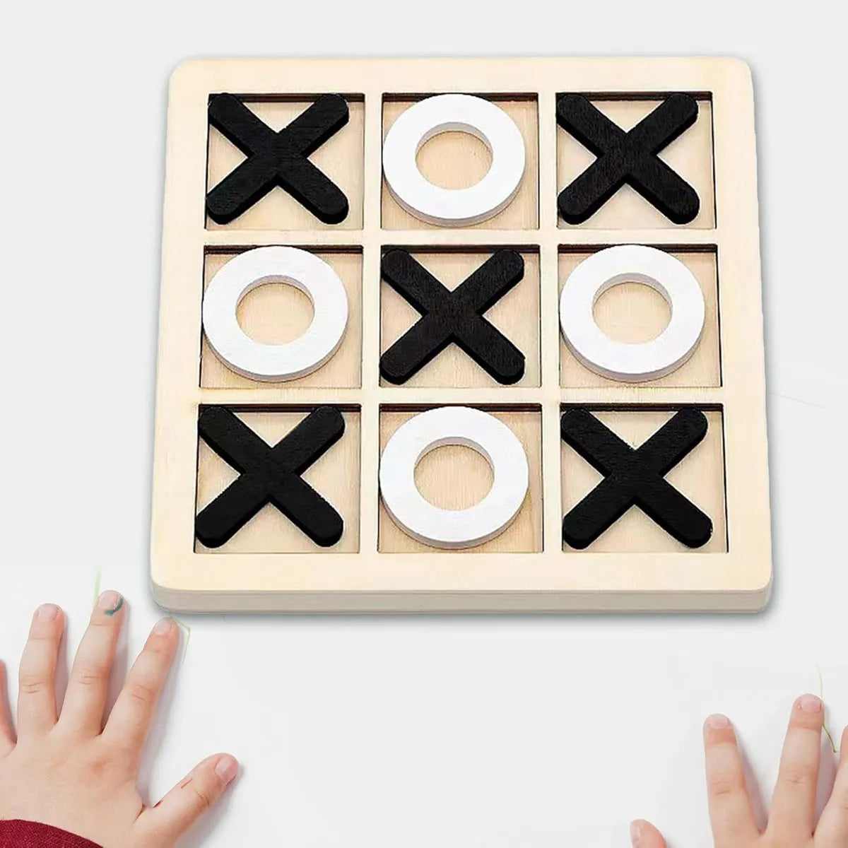 Juego De Mesa Tateti En Madera Montessori 15x15cm