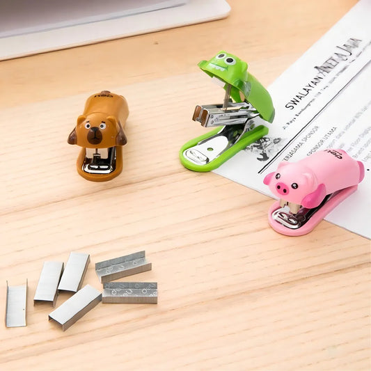 Mini Abrochadora GRAPADORA Deli Animalitos Metal Número 10