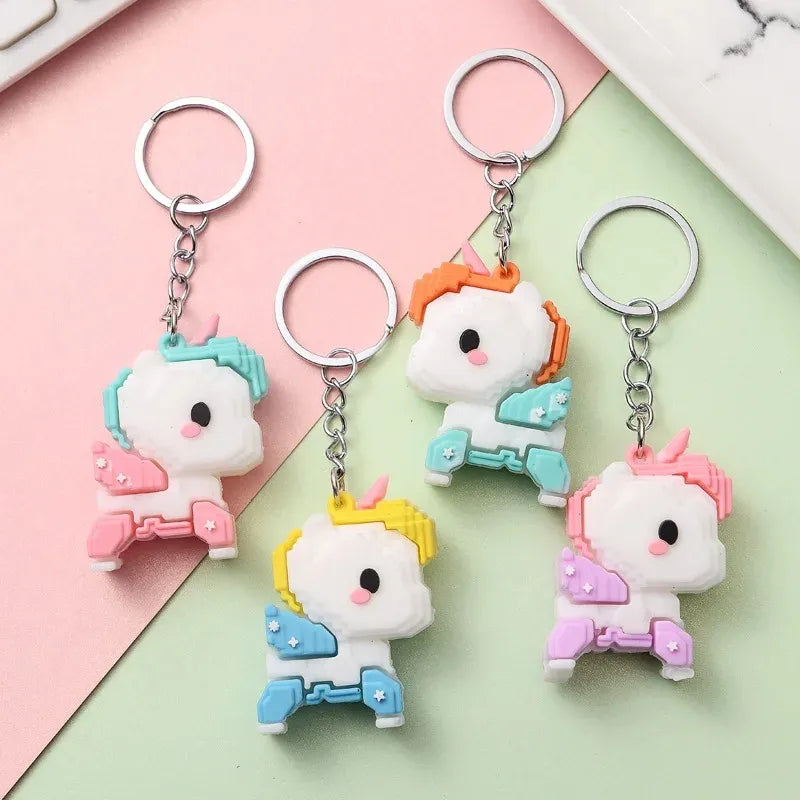 Llaveros Unicornio Pixelados Pack X12 Sorpresitas