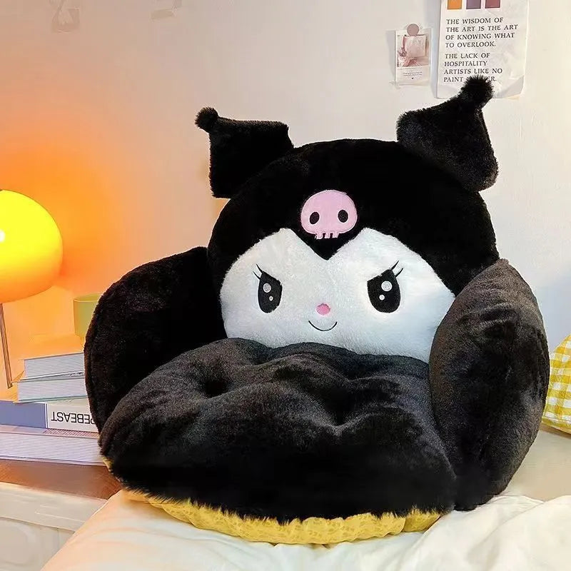 Asiento Sillón De Felpa Infantil Kuromi Negro