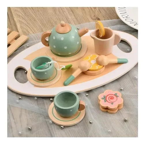 Juego De Te En Madera 15pcs Montessori Importado