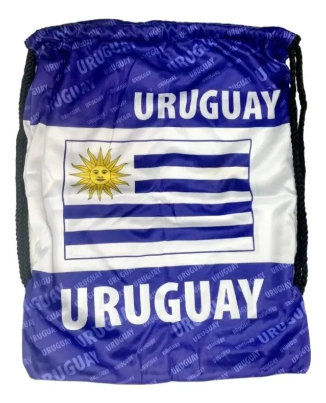Mochila Bolso Con Cuerdas Uruguay Bandera
