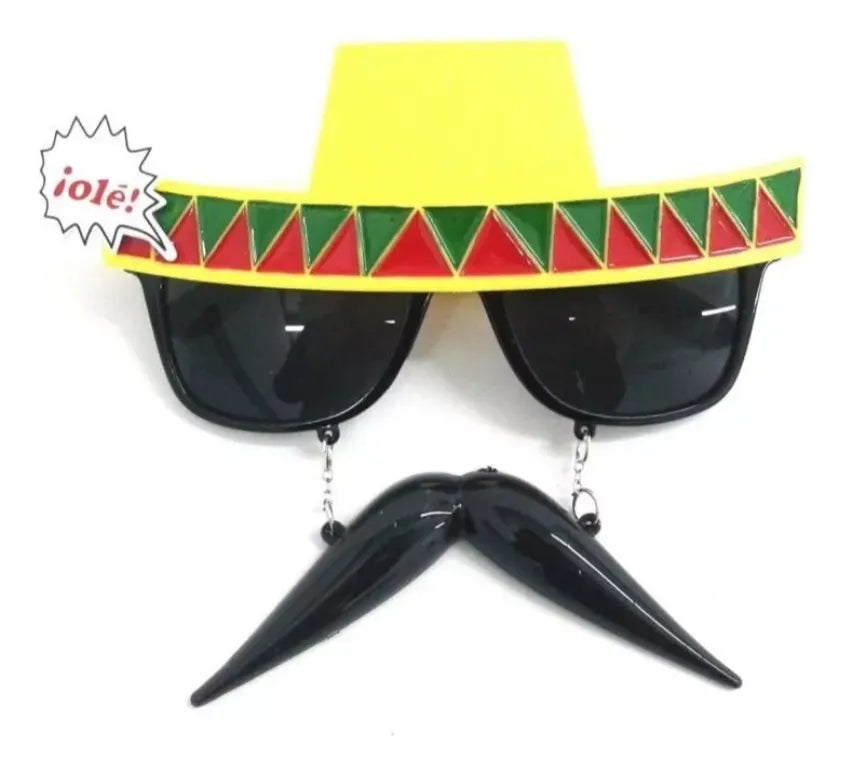 Lentes Mexicano Con Bigote Cotillón Fiesta Disfraz